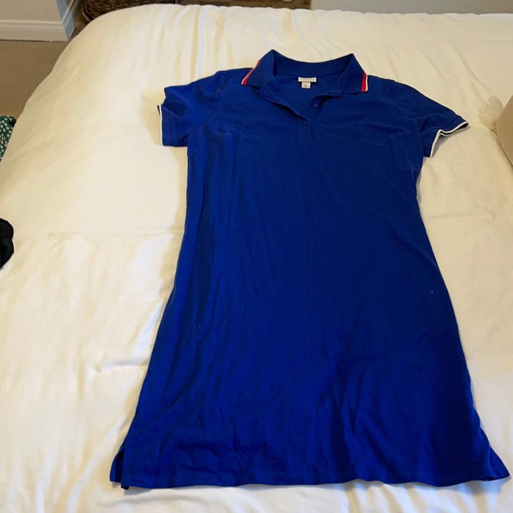 Blue tennis dress/ polo collar
